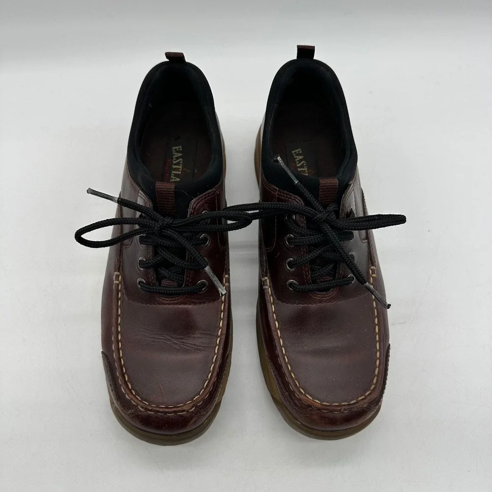 Eastland 3979 Mens Size 8M Burgundy‎ Leather Moc Toe Oxford Air Cushion Shoes